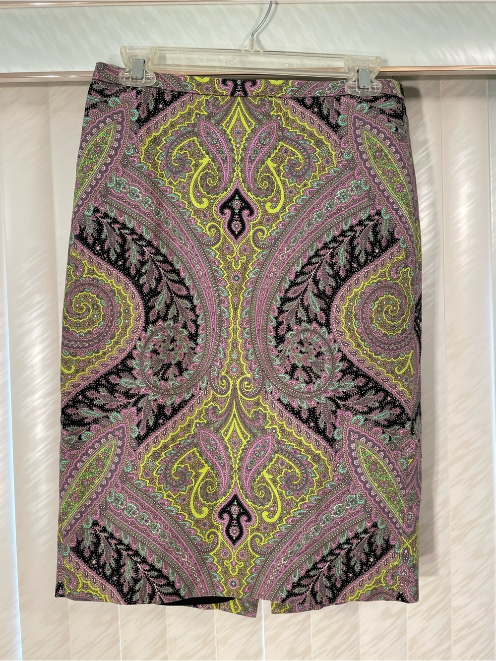 Vintage J.Crew Paisley Pencil Skirt Size 4 Whimsy Goth Witchy Midi Gilmore Girls